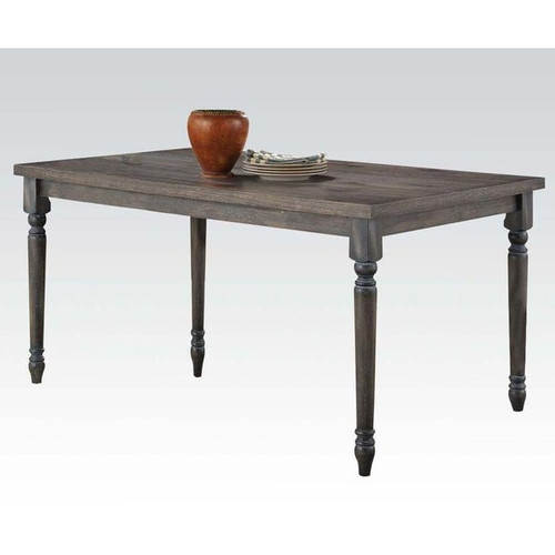 Acme Furniture Wallace Weathered Gray Dining Table