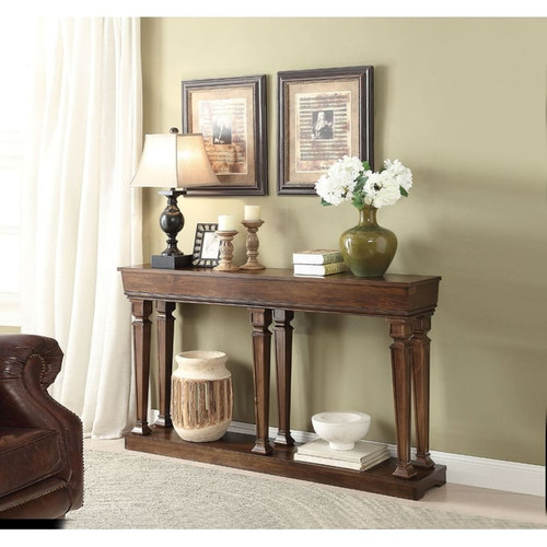 Acme Furniture Garrison Oak Rectangular Console Table