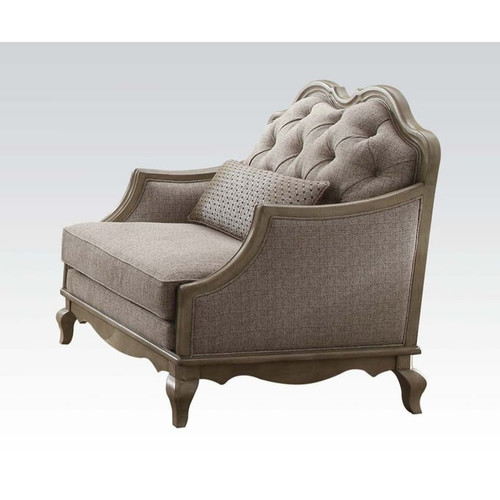 Acme Furniture Chelmsford Beige Antique Taupe One Pillow Chair