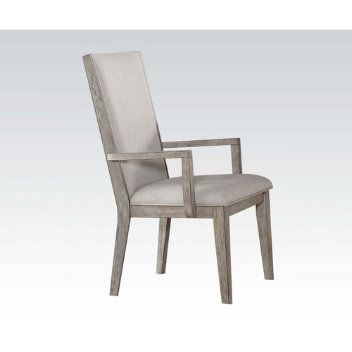 2 Acme Furniture Rocky Gray Oak Arm Chairs