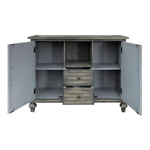 Acme Furniture Velika Weathered Gray 2 Drawers Console Table