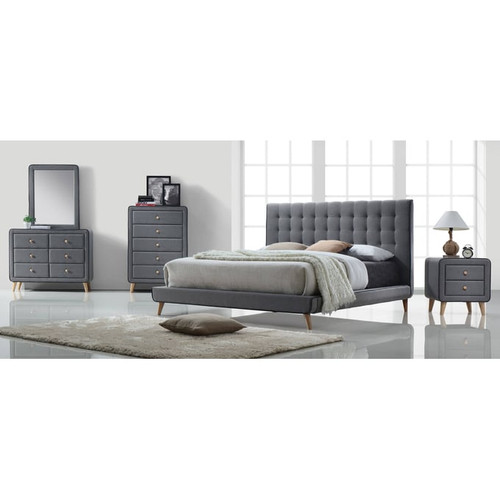 Acme Furniture Valda Light Gray Beds