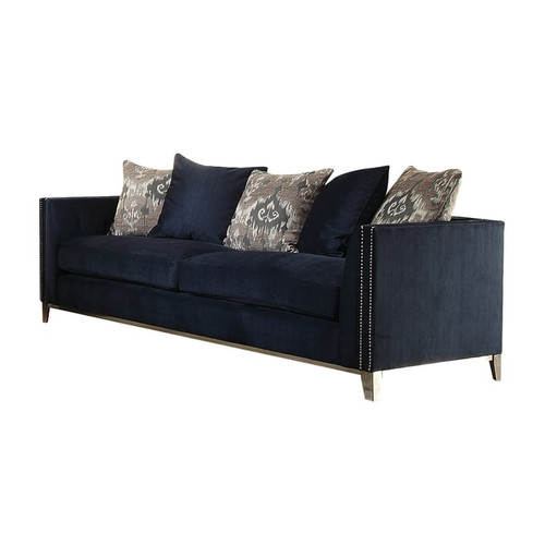 Acme Furniture Phaedra Blue Sofa