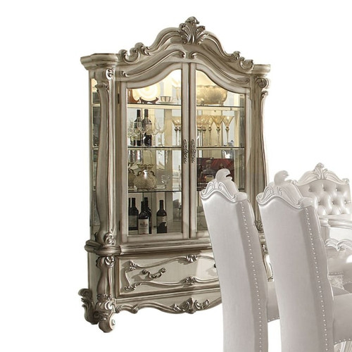 Acme Furniture Versailles Bone White Curio Cabinet