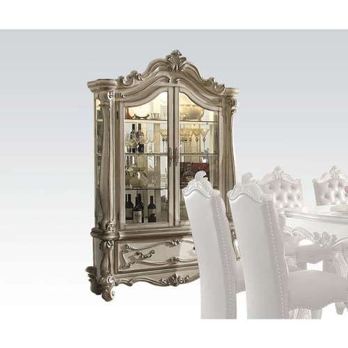 Acme Furniture Versailles Bone White Curio Cabinet
