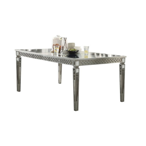 Acme Furniture Kacela Mirrored Champagne Dining Table