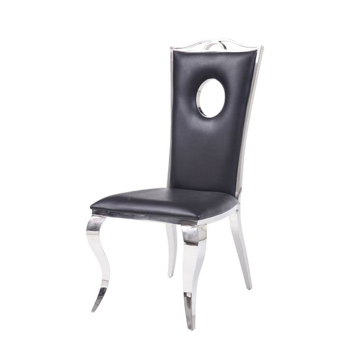 2 Acme Furniture Cyrene Black Side Chairs