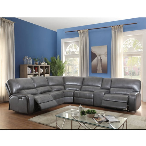 Acme Furniture Saul Power Motion and USB Dock Sectional Sofas