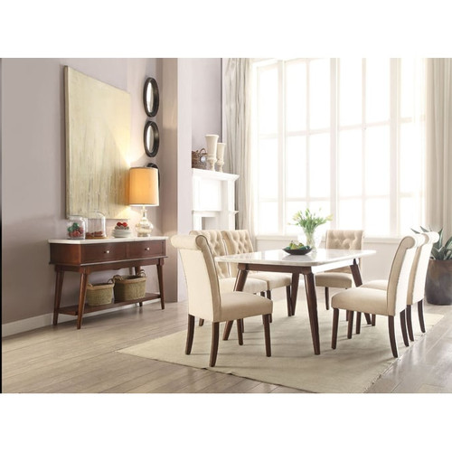 Acme Furniture Gasha White Walnut Dining Table