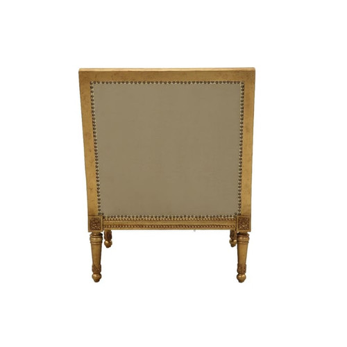 Acme Furniture Daesha Tan Antique Gold Pillow Accent Chair
