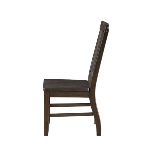 2 Acme Furniture Maisha Rustic Walnut Side Chairs