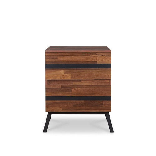 Acme Furniture Karine Walnut Black End Table