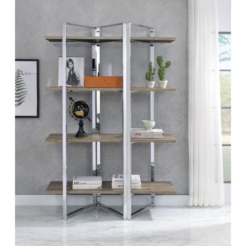 Acme Furniture Libby Chrome Bookshelf