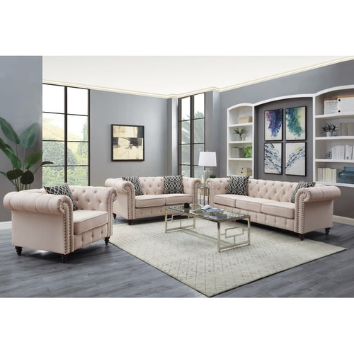 Acme Furniture Aurelia Loveseats with 2 Pillows