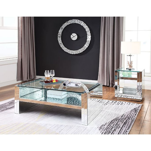 Acme Furniture Nysa Mirrored Coffee Table