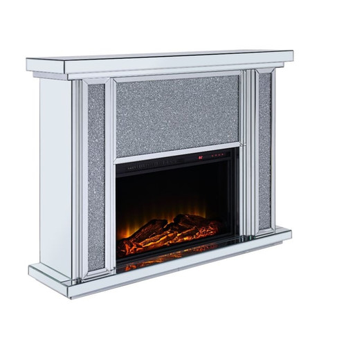 Acme Furniture Nowles Mirrored Fireplace