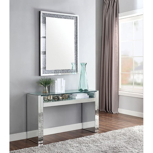 Acme Furniture Nysa Mirrored Sofa Table