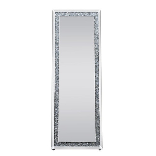 Acme Furniture Noralie Mirrored Glass Accent Floor Mirror