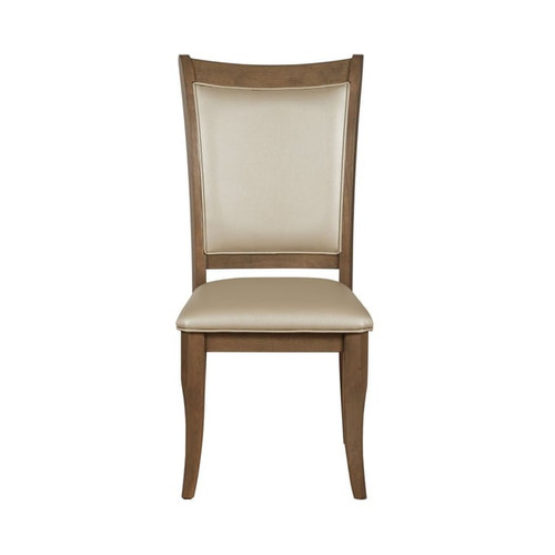 2 Acme Furniture Harald Beige Gray Oak Side Chairs