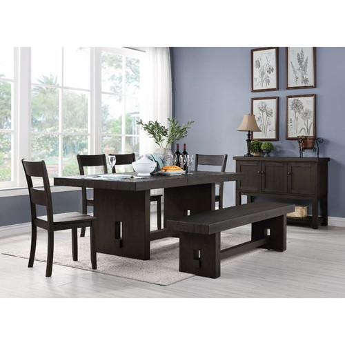 Acme Furniture Haddie Distressed Walnut Rectangular Dining Table