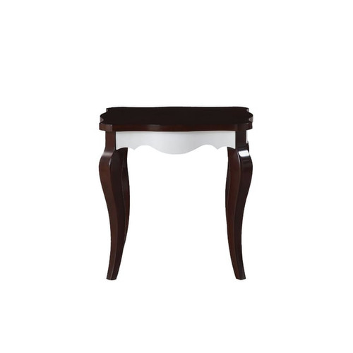 Acme Furniture Mathias Walnut White End Table