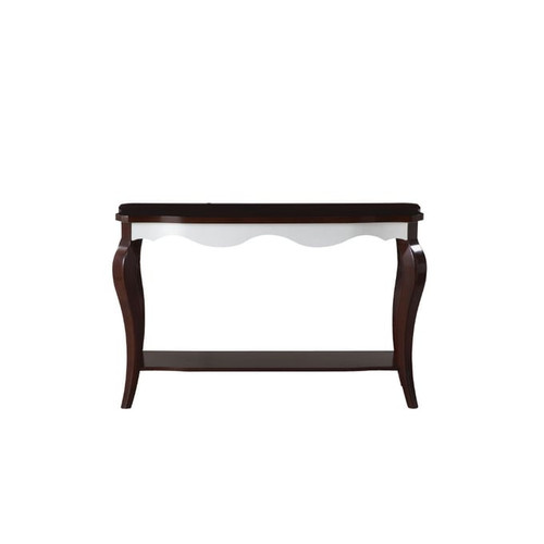 Acme Furniture Mathias Walnut White Sofa Table