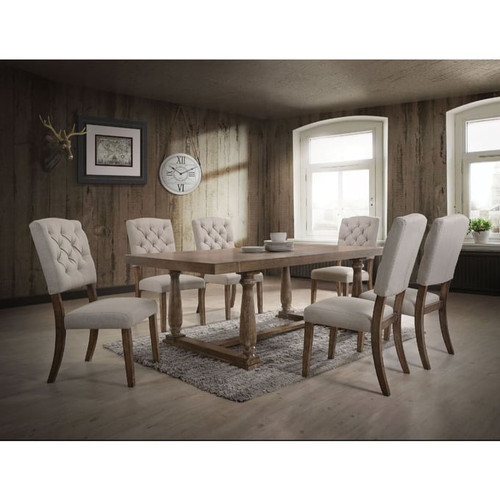 Acme Furniture Bernard Weathered Oak Dining Tables