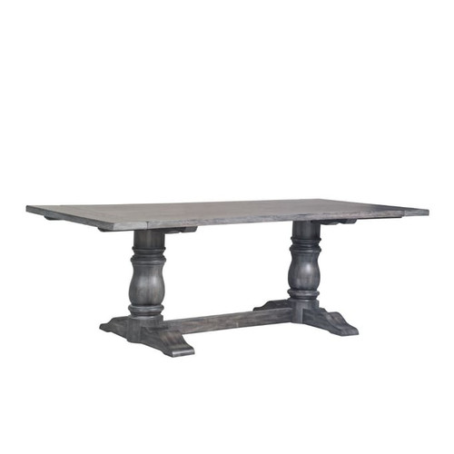 Acme Furniture Leventis Weathered Gray Trestle Base Dining Table
