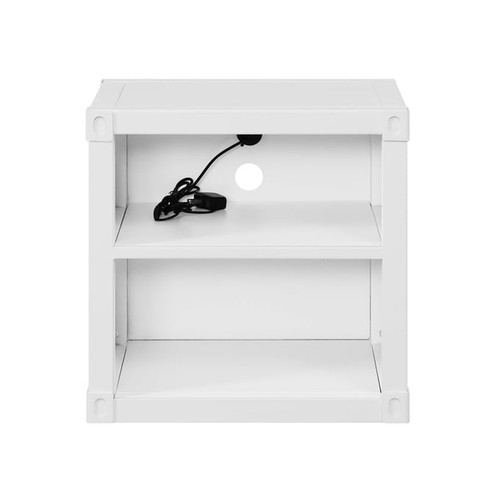 Acme Furniture Cargo White Metal USB Nightstands