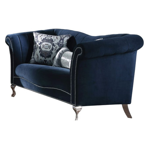 Acme Furniture Jaborosa Blue Loveseat with 2 Pillows