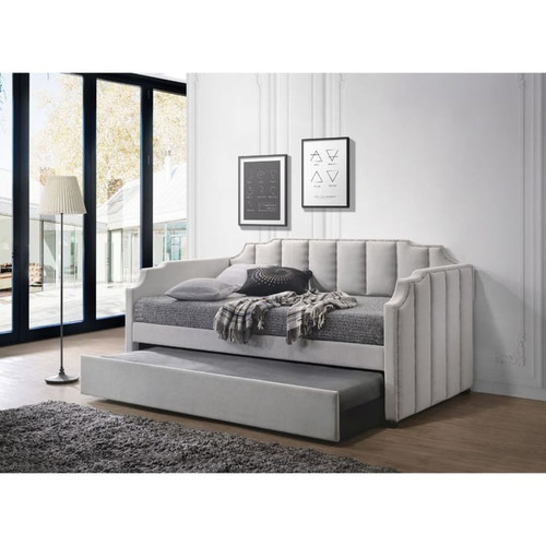 Acme Furniture Peridot Dove Gray Twin Trundle Daybed