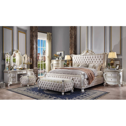 Acme Furniture Picardy Antique Pearl Poster Beds