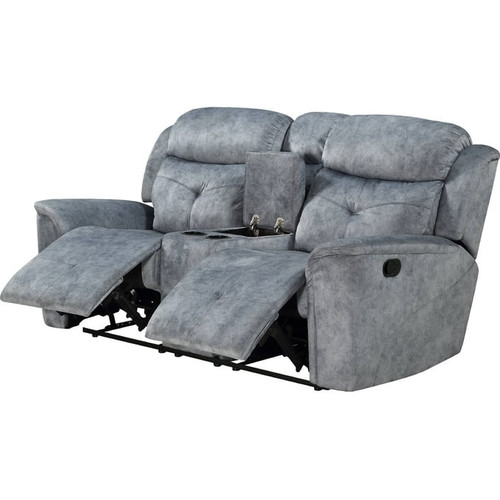 Acme Furniture Mariana Silver Gray Loveseats with Console