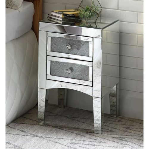 Acme Furniture Noralie Mirrored Night Table