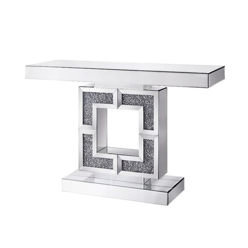 Acme Furniture Noralie Mirrored Solid Base Console Table