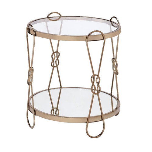 Acme Furniture Zekera Mirrored Champagne End Table