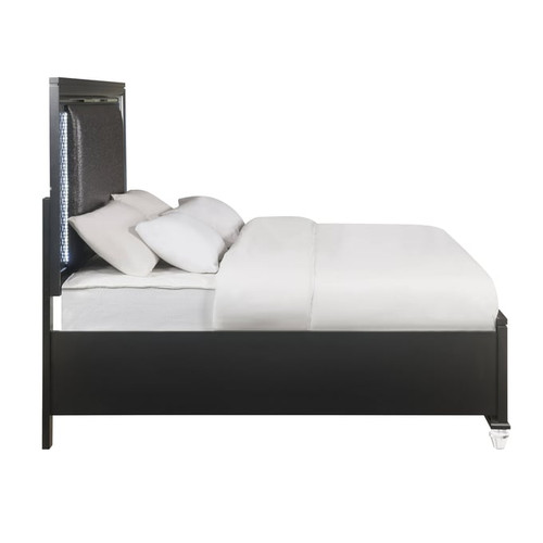 Acme Furniture Sawyer Metallic Gray LED Storage Beds