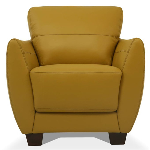 Acme Furniture Valeria Mustard Leather Chairs