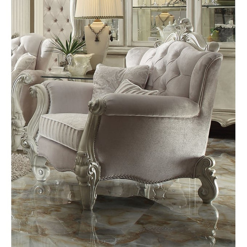 Acme Furniture Versailles Ivory Bone White Chairs