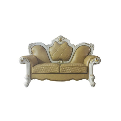 Acme Furniture Picardy Butterscotch Antique Pearl Loveseat