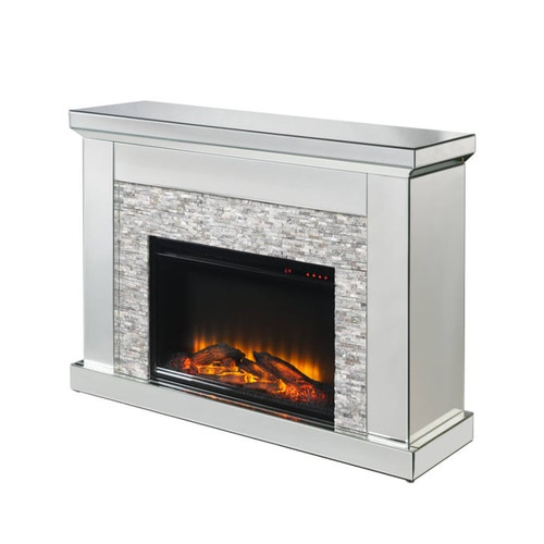 Acme Furniture Laksha Mirrored Fireplace