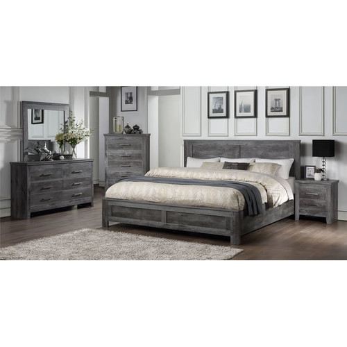 Acme Furniture Vidalia Rustic Gray Oak Beds