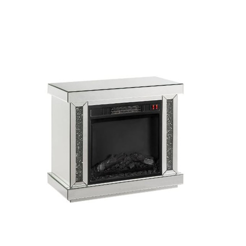Acme Furniture Noralie Mirrored Fireplace with LED