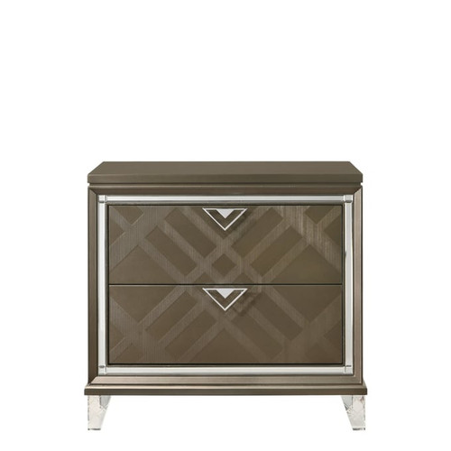 Acme Furniture Skylar Dark Champagne Nightstand