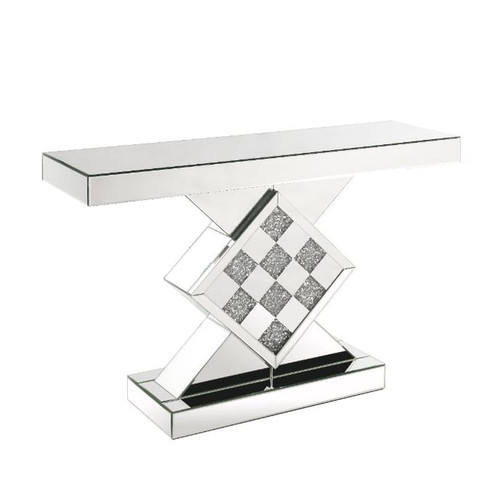 Acme Furniture Noralie Mirrored Rectangle Console Table