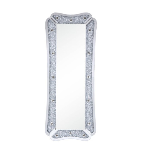 Acme Furniture Noralie Mirrored Glass Rectangle Accent Floor Mirror
