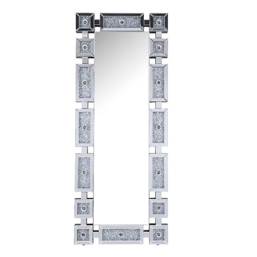 Acme Furniture Noralie Mirrored Rectangle Accent Floor Mirror
