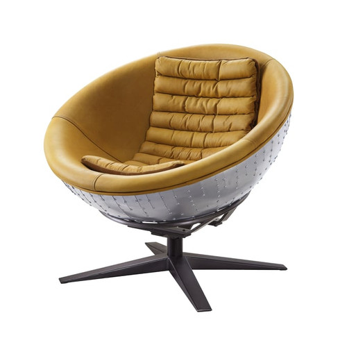 Acme Furniture Brancaster Turmeric Aluminum Accent Chair
