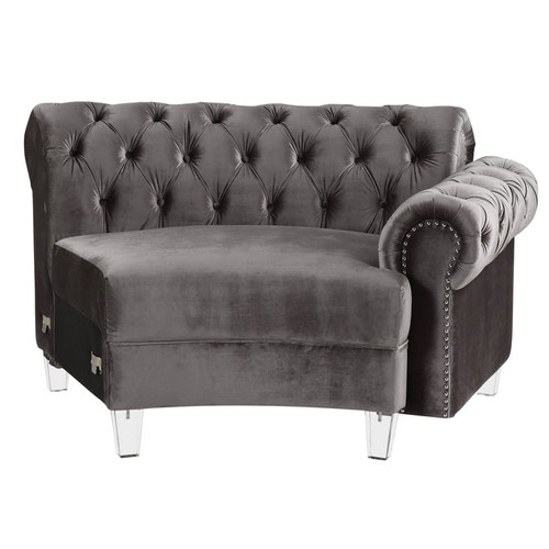 Acme Furniture Ninagold Gray Sectionals Sofa with 7 Pillows