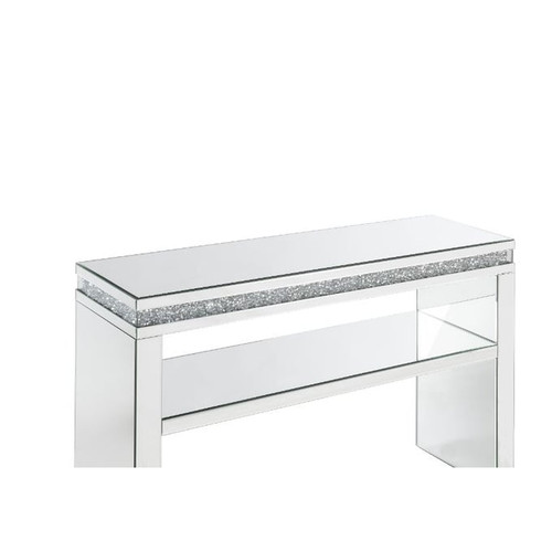 Acme Furniture Noralie Mirrored Diamonds Sofa Table